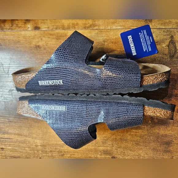Birkenstock 38 EU 7 US Arizona Magical Metallic Midnight Sandals NEW No Box - Picture 7 of 10